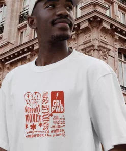 Feminist Empower The Planet Quote Casual Earth Day T Shirt 3