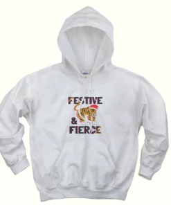 Festive And Fierce Ugly Christmas Hoodie 1