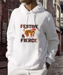 Festive And Fierce Ugly Christmas Hoodie 2 Festive And Fierce Ugly Christmas Hoodie 3