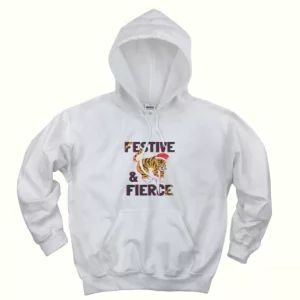 Festive And Fierce Ugly Christmas Hoodie 4