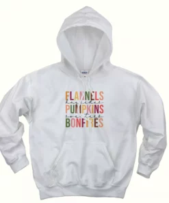 Flannels Hayrides Pumpkins Bonfires Thanksgiving Hoodie 1