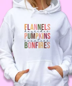 Flannels Hayrides Pumpkins Bonfires Thanksgiving Hoodie 1 Flannels Hayrides Pumpkins Bonfires Thanksgiving Hoodie 2