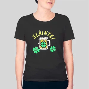 For Irish Gaelic St Paddys Day Fun Slainte Hoodie 3