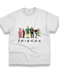 Friends Christmas Movie Watching Funny Christmas T Shirt 1