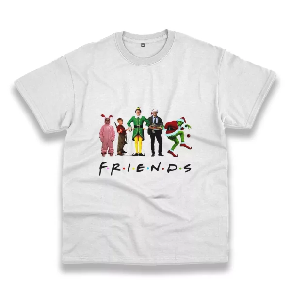 Friends Christmas Movie Watching Funny Christmas T Shirt