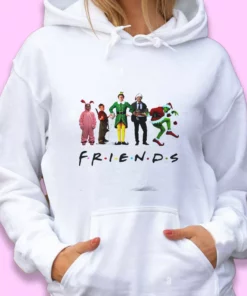 Friends Christmas Movie Watching Ugly Christmas Hoodie 1 Friends Christmas Movie Watching Ugly Christmas Hoodie 2