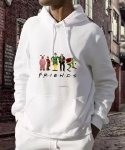 Friends Christmas Movie Watching Ugly Christmas Hoodie 2 Friends Christmas Movie Watching Ugly Christmas Hoodie 3