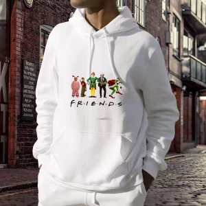 Friends Christmas Movie Watching Ugly Christmas Hoodie 3