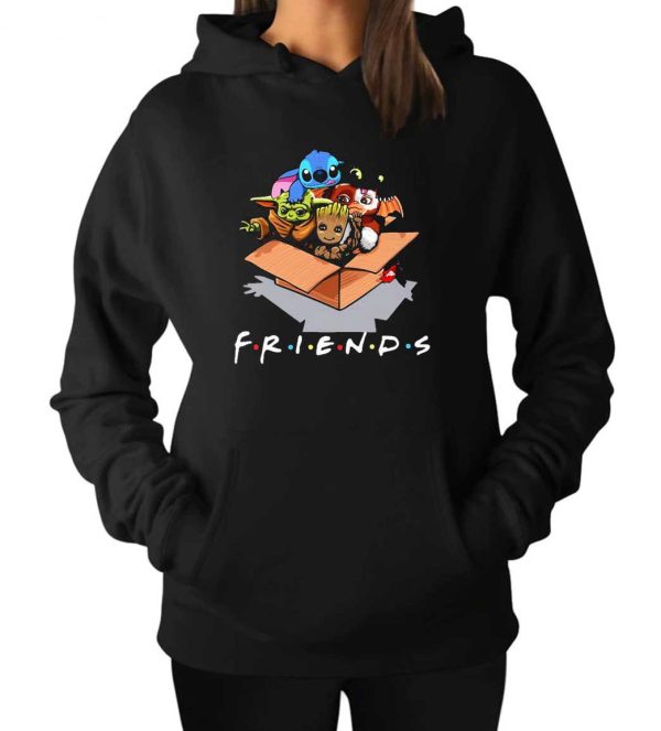 Friends Yoda Toothles Gizmo Stitch And Groot Hoodie