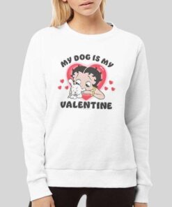 Funny Betty Boop My Dog Is My Valentine T Shirt 4