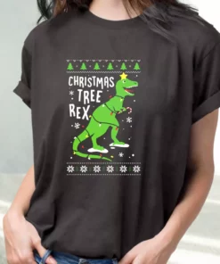 Funny Christmas Tree Rex T Rex T Shirt Xmas Design 1 Funny Christmas Tree Rex T Rex T Shirt Xmas Design 2
