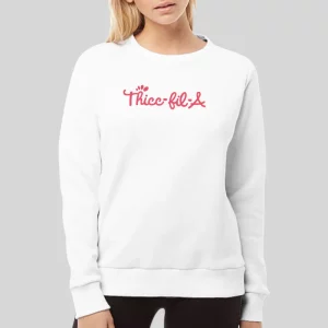 Funny Curvy Girlfriend Thicc Fil A Hoodie 3