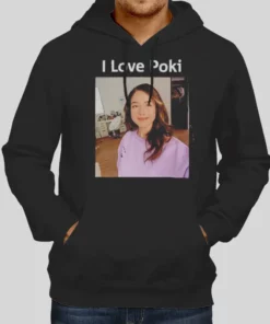 Funny I Love Pokimane Valentine Hoodie 1