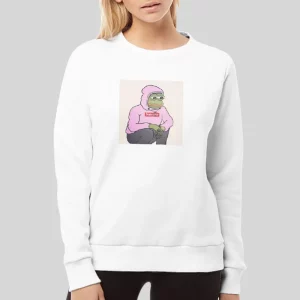 Funny Meme Pepe The Frog Pink Hoodie 3