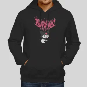 Funny My Melody and Kuromi Split Pullover Hoodie