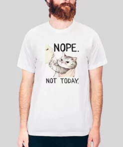 Funny Nope Not Today Cat Hoodie 2