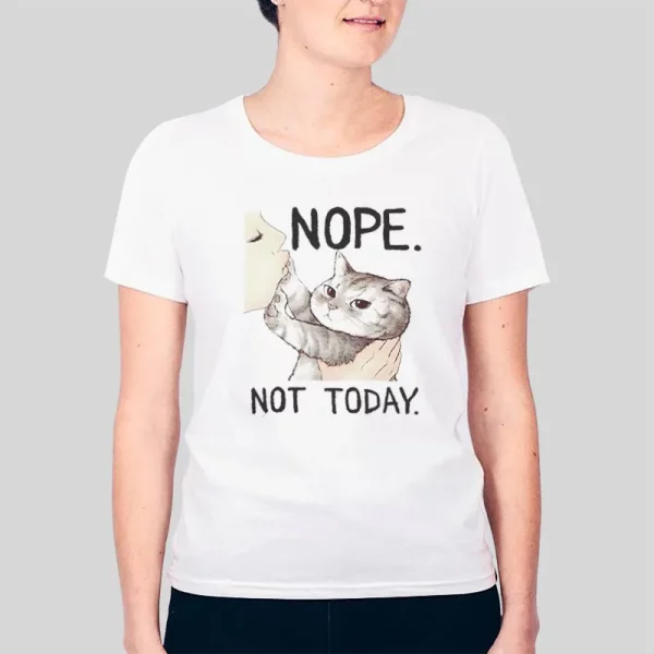 Funny Nope Not Today Cat Hoodie