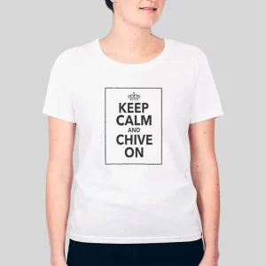 Funny Quotes Keep Calm And Chive On Hoodie 3