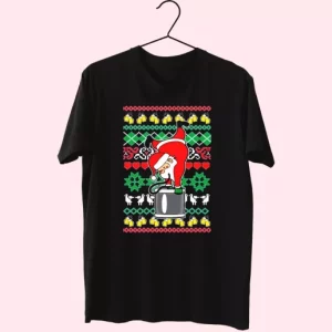 Funny Santa Claus Keg Stand T Shirt Xmas Design 4