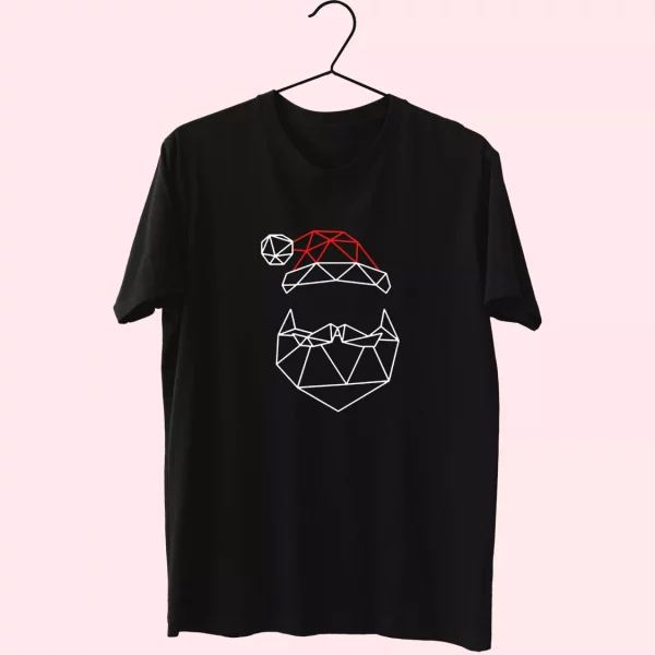 Geometric Santa Father T Shirt Xmas Design