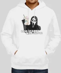 Ghost Less Stabby With Coffee Hoodie 1