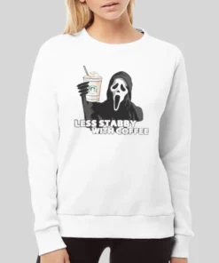Ghost Less Stabby With Coffee Hoodie 2