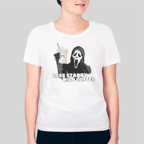 Ghost Less Stabby With Coffee Hoodie