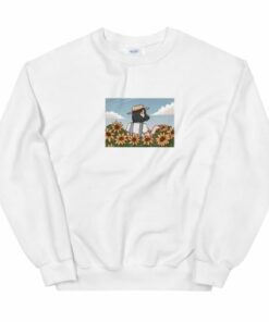 Girl And Sun Flower Comic Unisex Sweatshirt 1