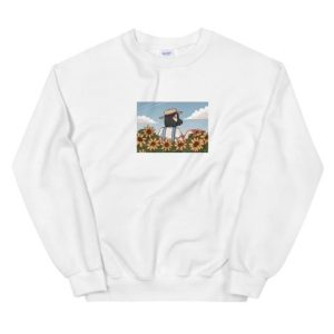 Girl And Sun Flower Comic Unisex Sweatshirt