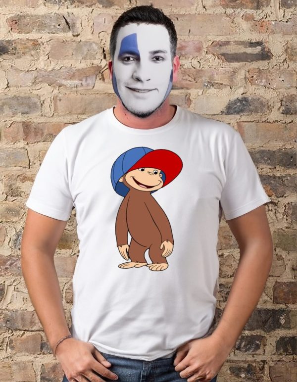 Graphic Big Cap Curious George Tee Shirt