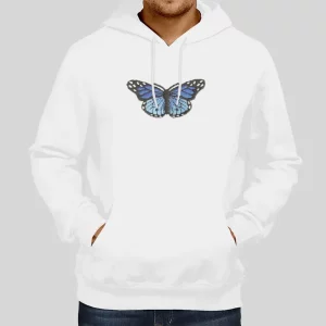 Graphic Blue Butterfly Brandy Melville Hoodie