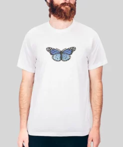 Graphic Blue Butterfly Brandy Melville Hoodie 1 Graphic Blue Butterfly Brandy Melville Hoodie 2