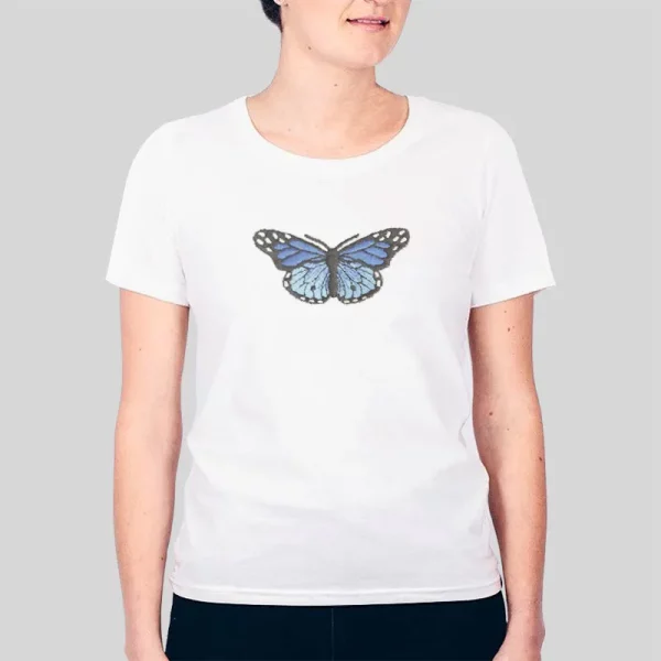 Graphic Blue Butterfly Brandy Melville Hoodie