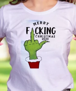 Grinch Hand Merry Fucking Christmas Funny Christmas T Shirt 1 Grinch Hand Merry Fucking Christmas Funny Christmas T Shirt 2