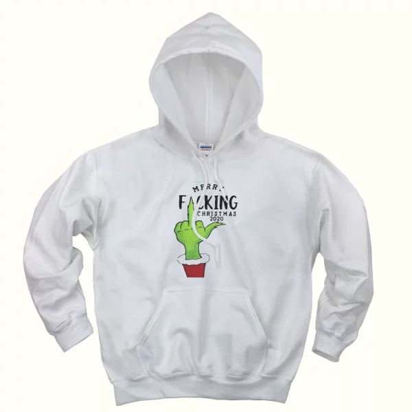 Grinch Hand Merry Fucking Christmas Ugly Christmas Hoodie