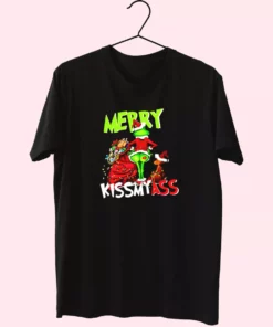 Grinch Merry Kiss My Ass T Shirt Xmas Design 1