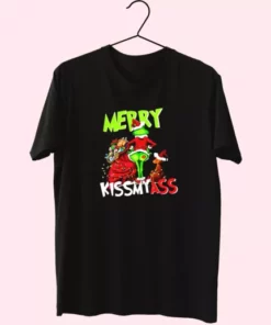 Grinch Merry Kiss My Ass T Shirt Xmas Design 4