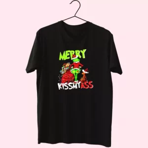 Grinch Merry Kiss My Ass T Shirt Xmas Design 4