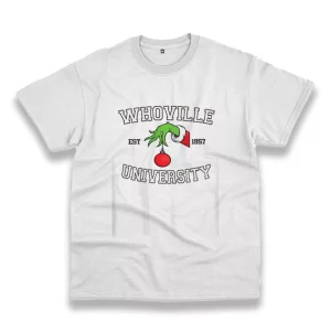 Grinch Whoville University Est 1957 Funny Christmas T Shirt 1