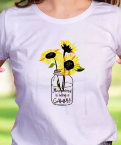 Happiness Is Being Gammy Life Sunflower Casual Earth Day T Shirt 2