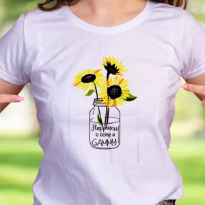 Happiness Is Being Gammy Life Sunflower Casual Earth Day T Shirt 2