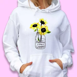 Happiness Is Being Gammy Life Sunflower Day Earth Day Hoodie