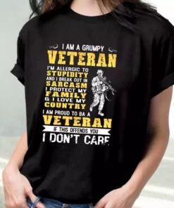 I Am A Grumpy Veteran Proud To Be Veteran Vetrerans Day T Shirt 2