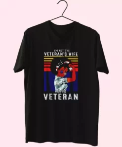 IM Not The VeteranS Wife American Flag Vetrerans Day T Shirt 4