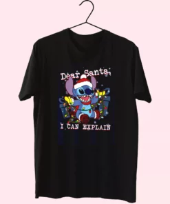 Ilo And Stitch Christmas Dear Santa I Can Explain T Shirt Xmas Design 1