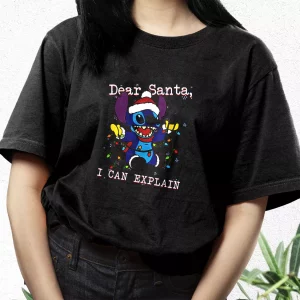 Ilo And Stitch Christmas Dear Santa I Can Explain T Shirt Xmas Design 3