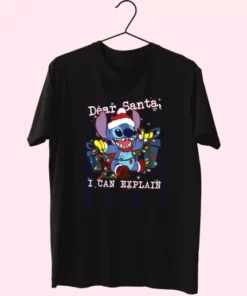 Ilo And Stitch Christmas Dear Santa I Can Explain T Shirt Xmas Design 4