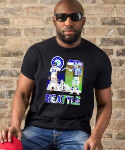 Ken Griffey Jr and Steve Largent Seattle City signatures tee shirt 2
