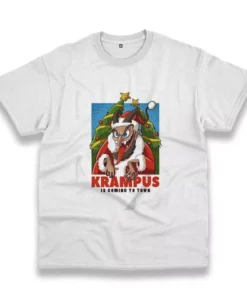 Krampus Is Coming To Town Funny Christmas T Shirt 1