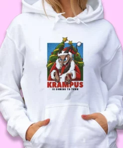 Krampus Is Coming To Town Ugly Christmas Hoodie 1 Krampus Is Coming To Town Ugly Christmas Hoodie 2